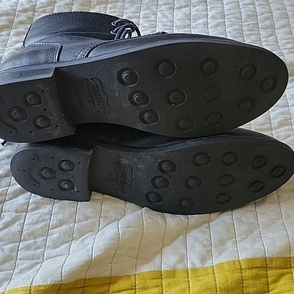 Thursday Boot Co Black Lace-Up CAPTAIN boots 8 - Picture 3 of 5